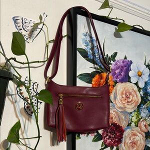Joy Mangano Burgundy Shoulder Bag